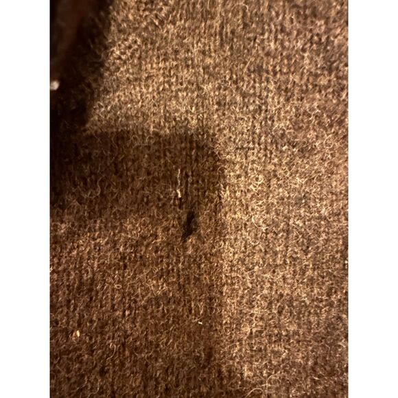 Woolworth - Vintage wool 1/4 zip sweater , Brown, XL some small pinhole defects - Picture 6 of 8